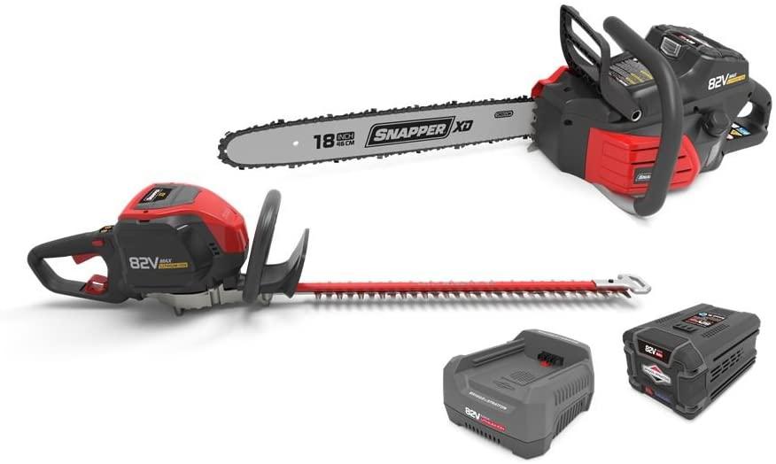 Snapper XD 82V MAX Cordless Electric Wood Bundle with Chainsaw, Hedge Trimmer, and (1) 2.0 Battery and (1) Rapid Charger