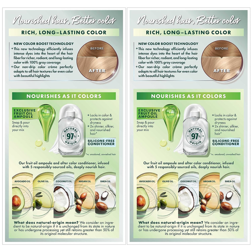 Garnier Hair Color Nutrisse Nourishing Creme, 111 Extra-Light Ash Blonde (White Chocolate) Permanent Hair Dye, 2 Count (Packaging May Vary)