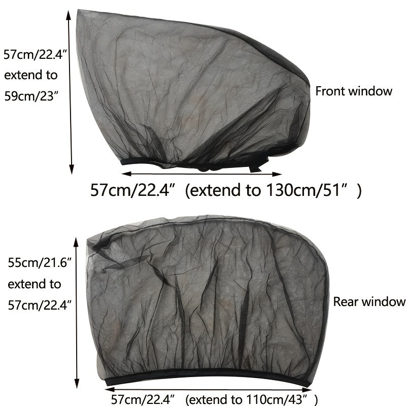 Upgraded Mosquito Prevention Car Window Sun Shade Cover Breathable Mesh Car  Side Window Shade Sunshade UV Protection Fit For Most Cars