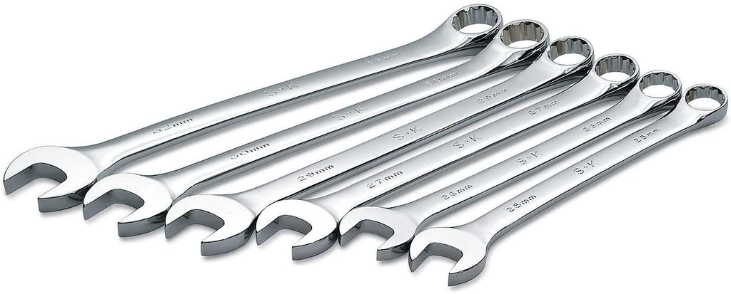 Sk Hand Tool LLC 86226 6 Piece 12 Point SuperKrome Metric Combination Wrench Set