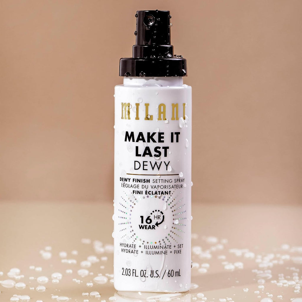 Milani Make It Last - Dewy Setting Spray 3 in 1- Hydrate + Illuminate + Set, Makeup Finishing Spray - Makeup Primer &amp; Hydrating Setting Spray - 2 Pack