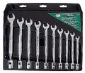 SK Hand Tools 86142 Wrench Set Combination Flex 10pc 12 Pt Met Hi Pol