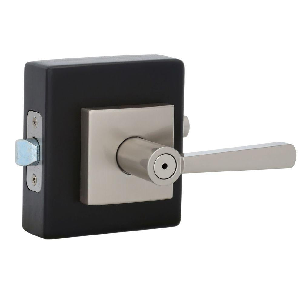 PrestiSpyglass Satin Nickel Bed/Bath Door Lever