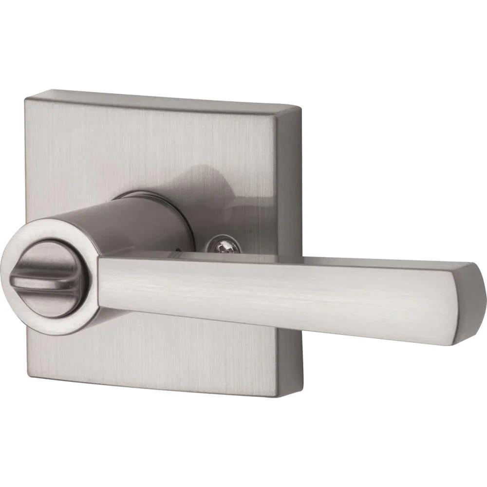 PrestiSpyglass Satin Nickel Bed/Bath Door Lever