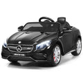 Gymax Kids Ride on Car 12V Licensed Mercedes-Benz S63 w/ MP3 Remote Control White/Black