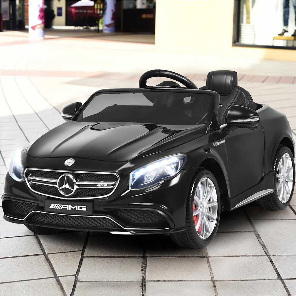 Gymax Kids Ride on Car 12V Licensed Mercedes-Benz S63 w/ MP3 Remote Control White/Black