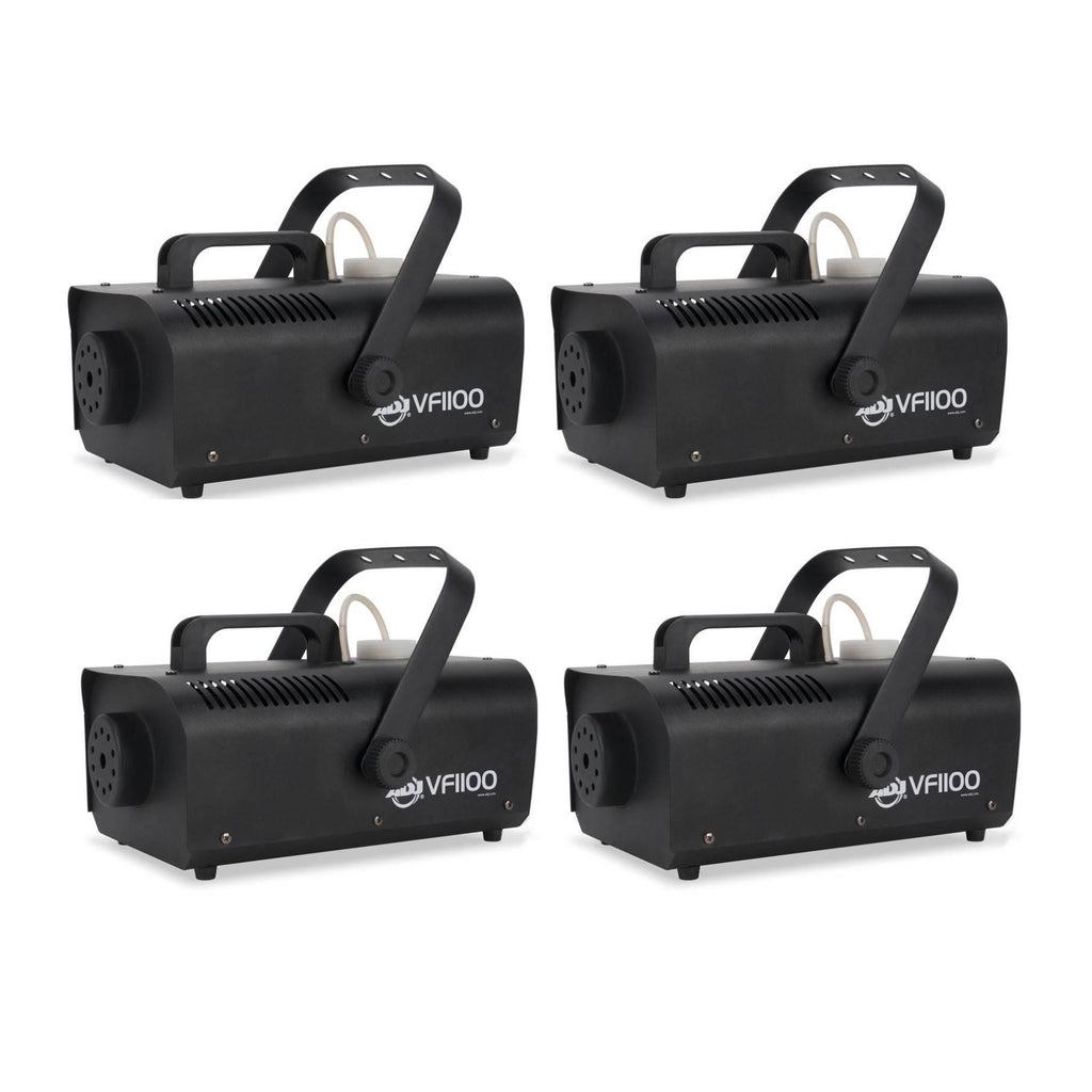 American DJ  1 Liter Medium Size Mobile Smoke Fog Machine w/ Remotes (4 Pack)