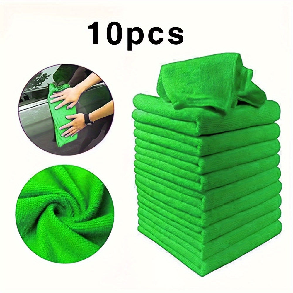 10 PCS Microfiber Car Cleaning Towel Automobile Motorcycle Washing Glass Household Cleaning Small Towel