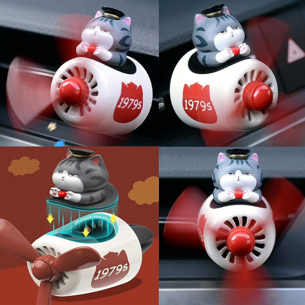 Cacacece Car Air Fresheners Cute Cat Pilot Car Air Outlet Creative Car Perfume Fragrance