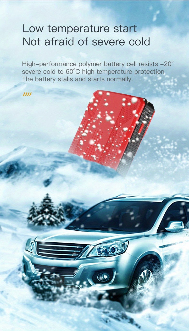 6000mAh Portable Emergency Car Jump Starter: Boost Your Petrol Or Diesel Vehicle Instantly!