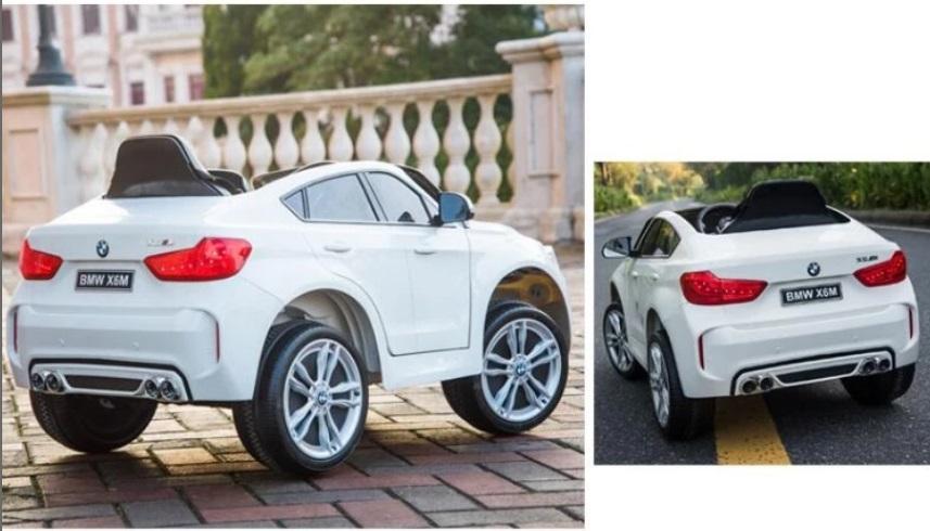 Newest Official 12v BMW X6 M Kids Ride On Car With Leather,Remote Control, Music, Lights