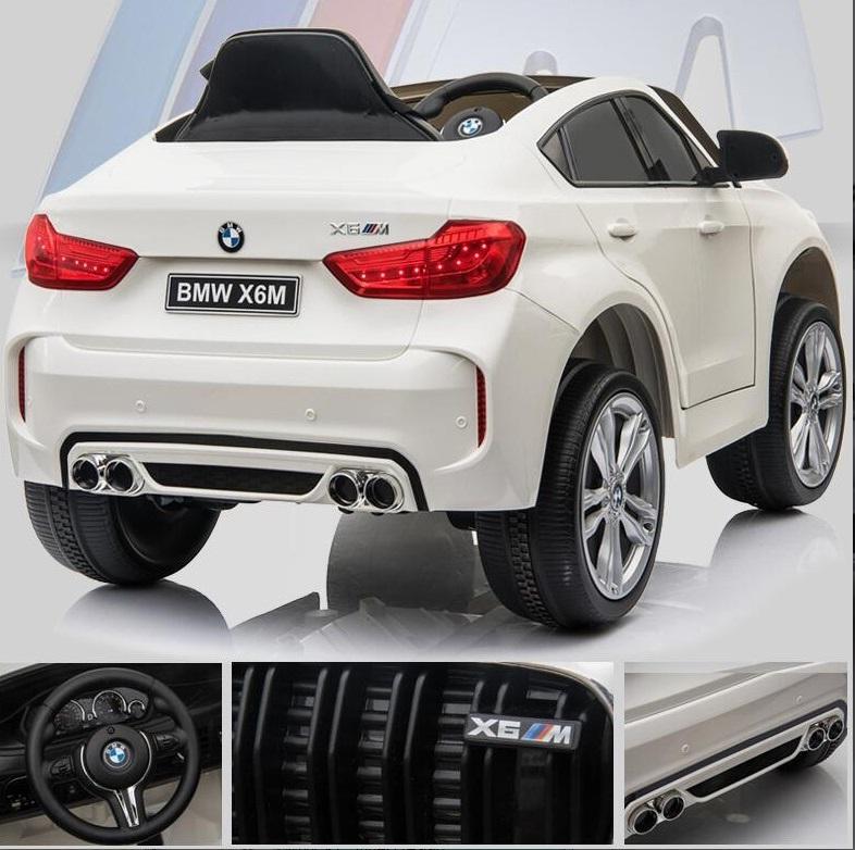 Newest Official 12v BMW X6 M Kids Ride On Car With Leather,Remote Control, Music, Lights