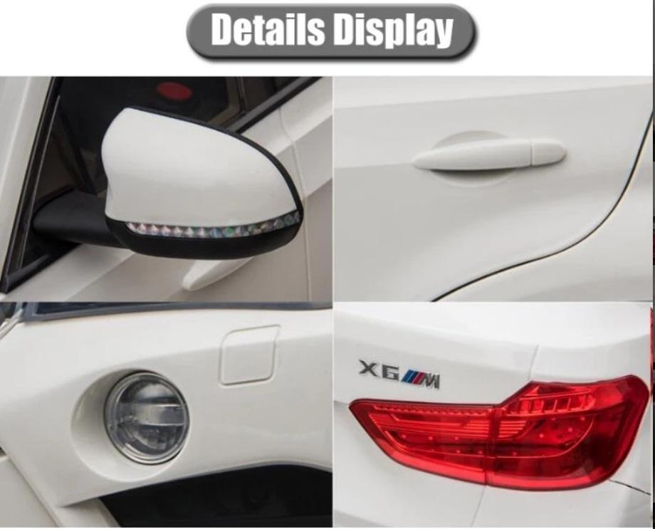 Newest Official 12v BMW X6 M Kids Ride On Car With Leather,Remote Control, Music, Lights