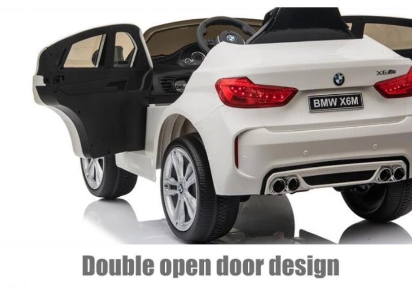 Newest Official 12v BMW X6 M Kids Ride On Car With Leather,Remote Control, Music, Lights