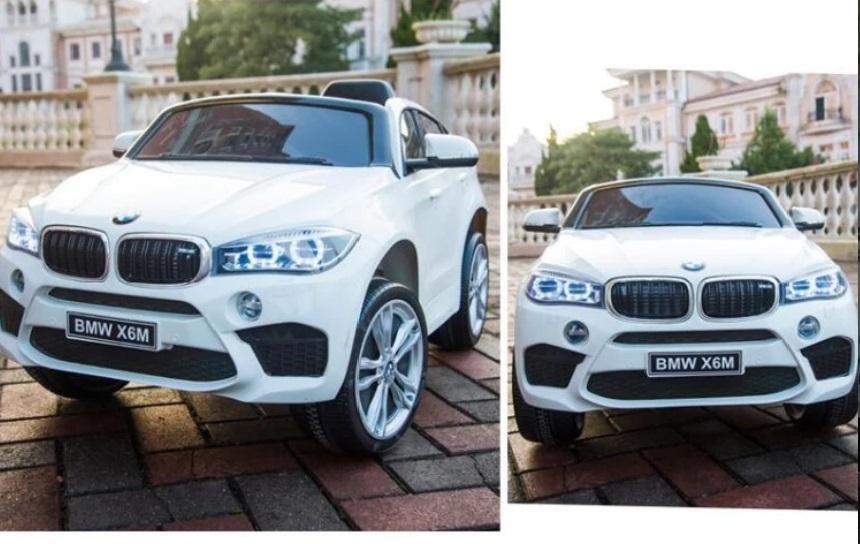 Newest Official 12v BMW X6 M Kids Ride On Car With Leather,Remote Control, Music, Lights