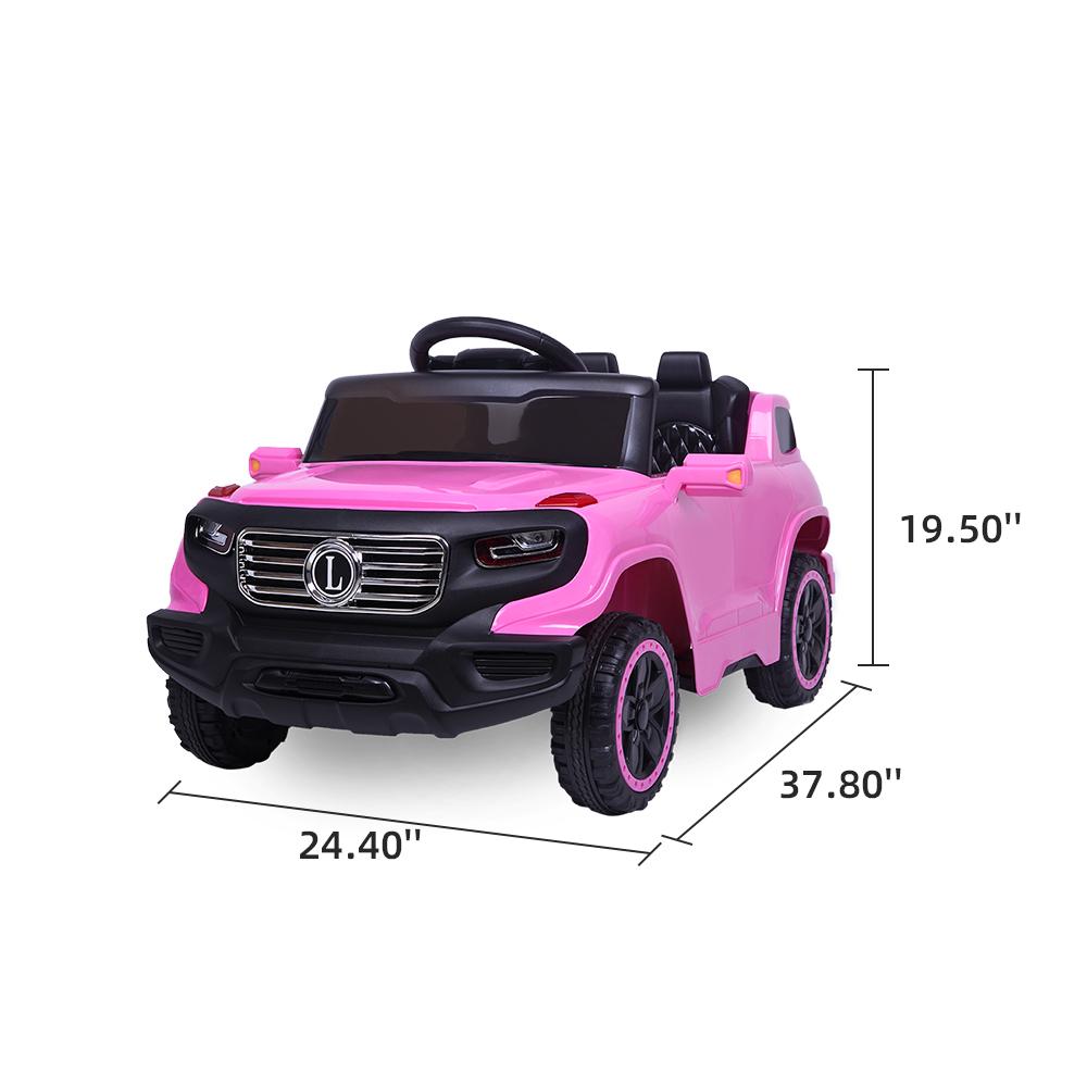 Ktaxon 6V Kids Ride On Car RC Remote Control Battery Powered w/ LED Lights, 3 Speed