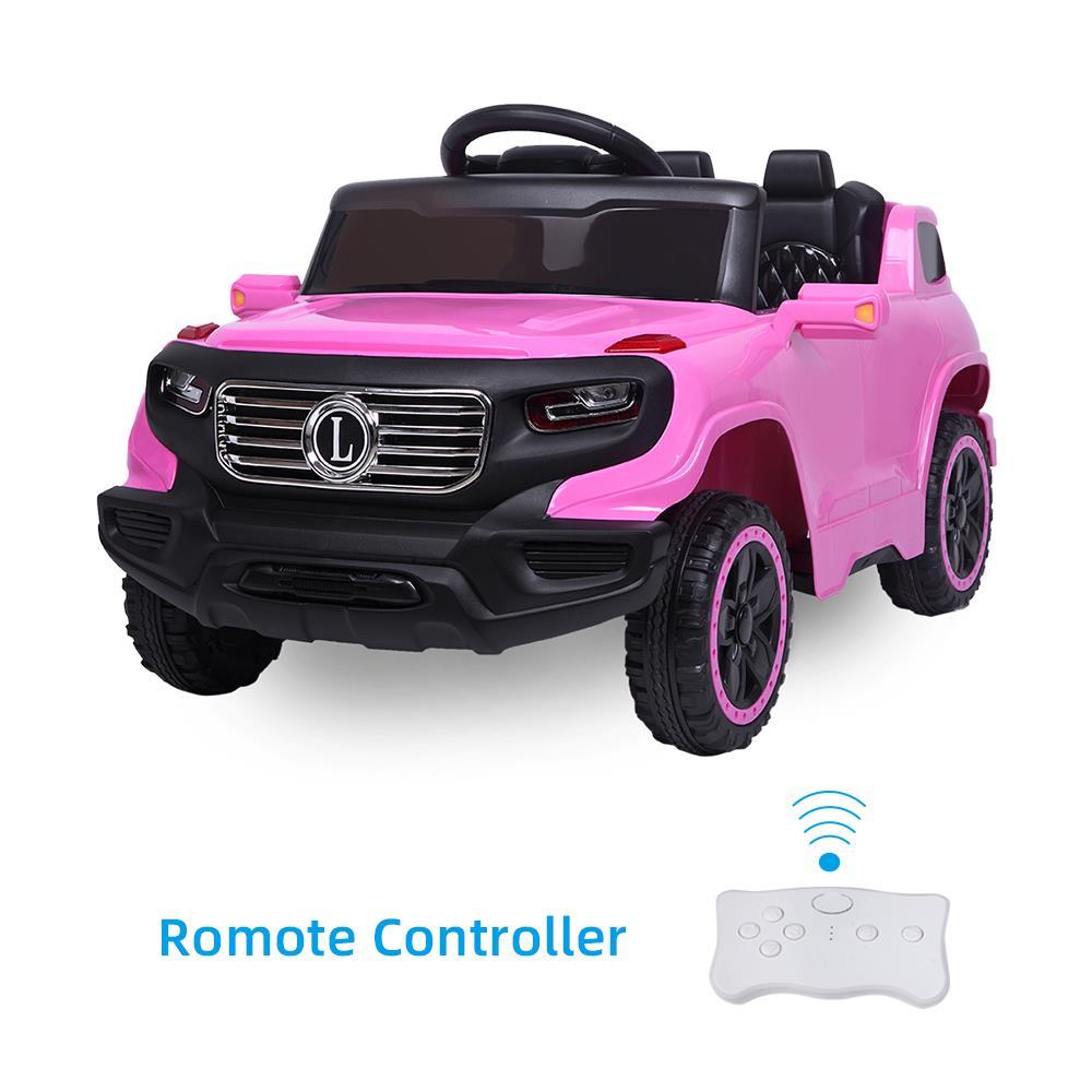 Ktaxon 6V Kids Ride On Car RC Remote Control Battery Powered w/ LED Lights, 3 Speed