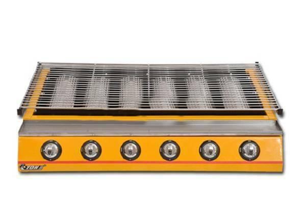 1pc Commercial 6 head gas-fired grill smokeless barbecue machine