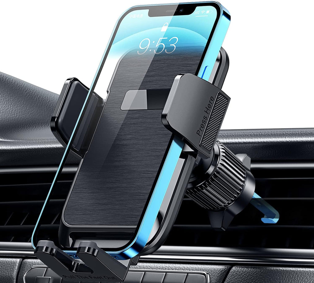 Qifutan Phone Mount for Car Vent [2023 Upgraded Clip] Cell Phone Holder Car Hands Free Cradle in Vehicle Car Phone Holder Mount Fit for Smartphone, iPhone, Cell Phone Automobile Cradles Universal