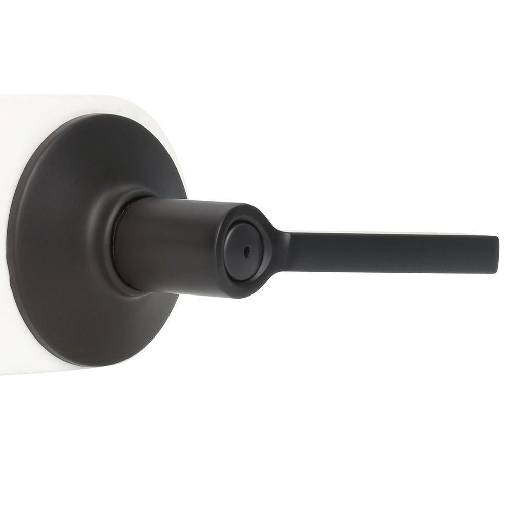 Latitude Matte Black Privacy Bed/Bath Door Lever