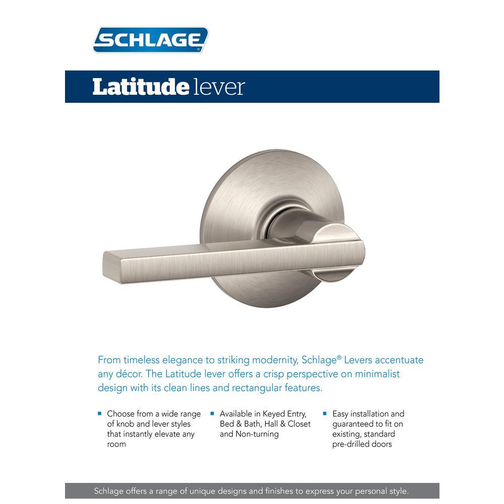 Latitude Matte Black Privacy Bed/Bath Door Lever
