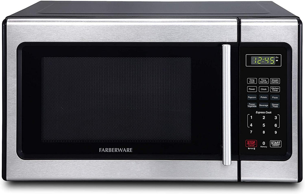 Farberware Classic FMO09AHTBKD Classic 0.9 Cu. Ft. 900-Watt Microwave Oven with LED Lighting,  Steel