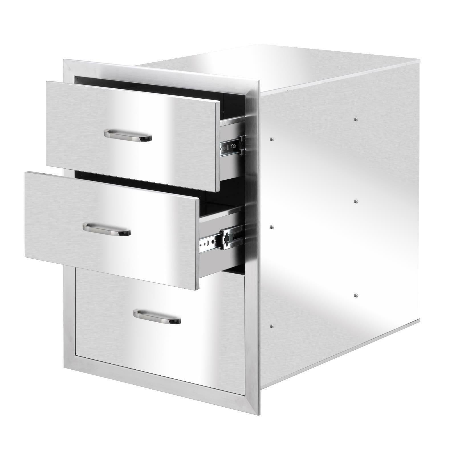 4 Sizes  Steel BBQ Double Single Door Drawer Access Outdoor Kitchen