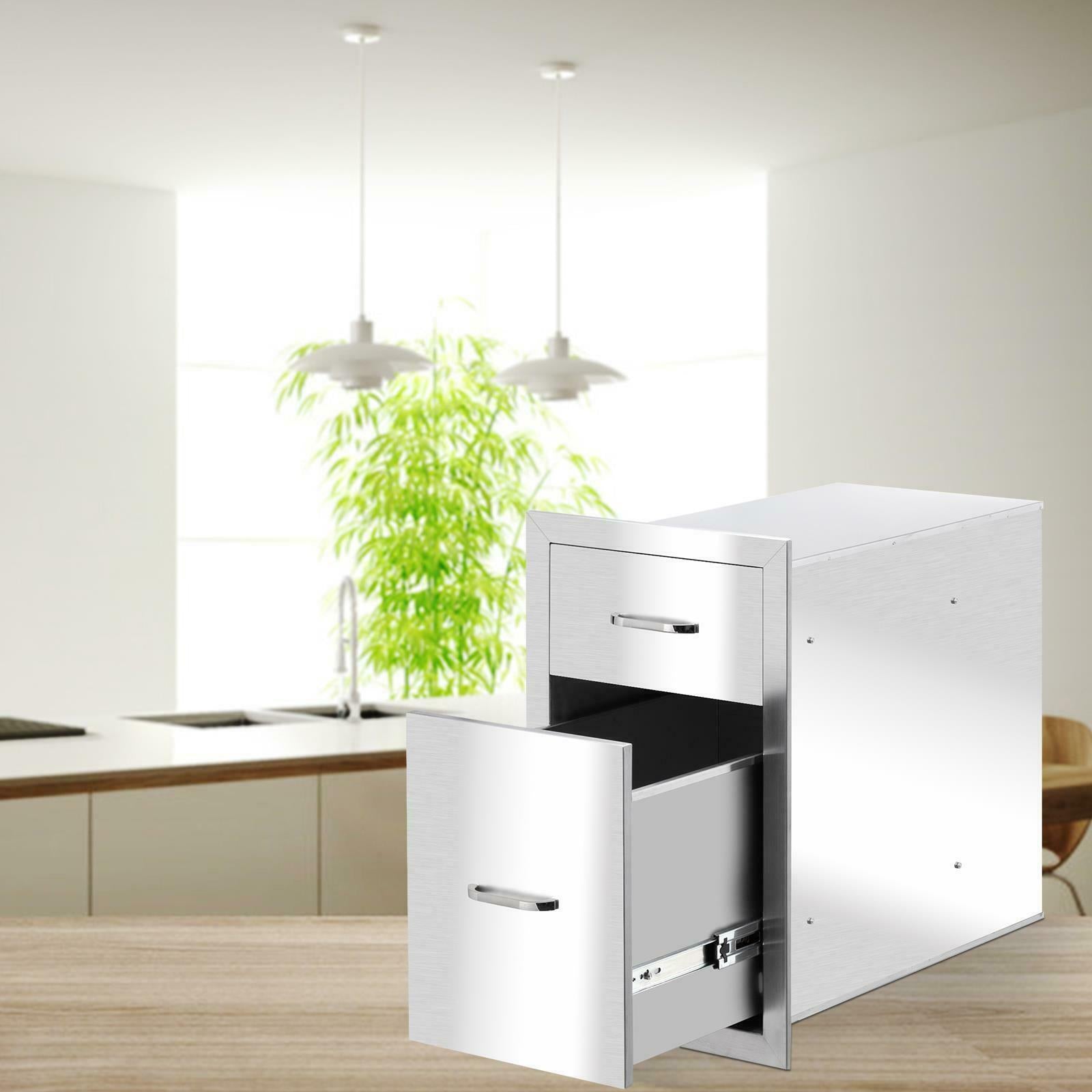 4 Sizes  Steel BBQ Double Single Door Drawer Access Outdoor Kitchen