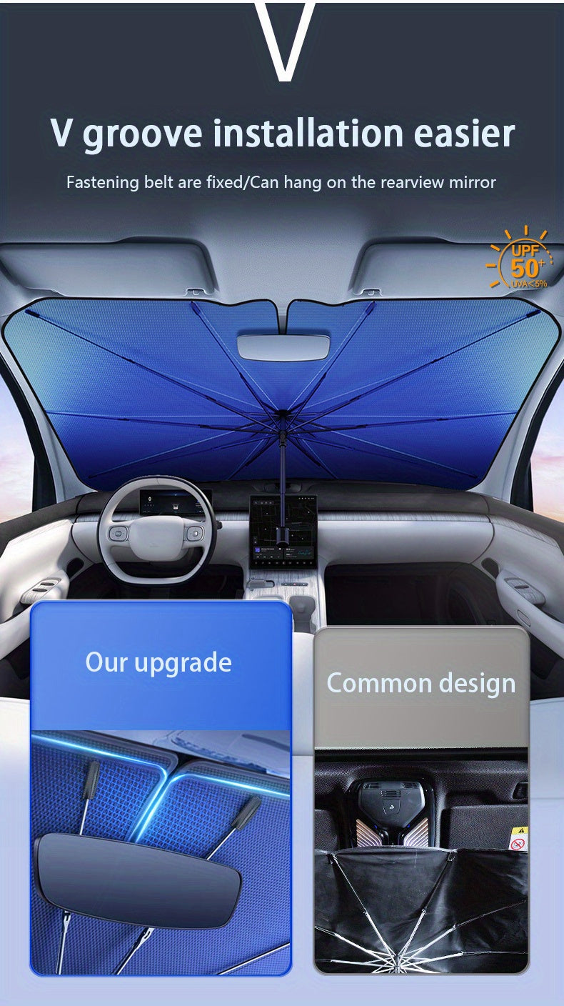 2023 Car Sun Umbrella: Innovative Telescopic Sun Visor for Heat Insulation &amp; Shade Protection!