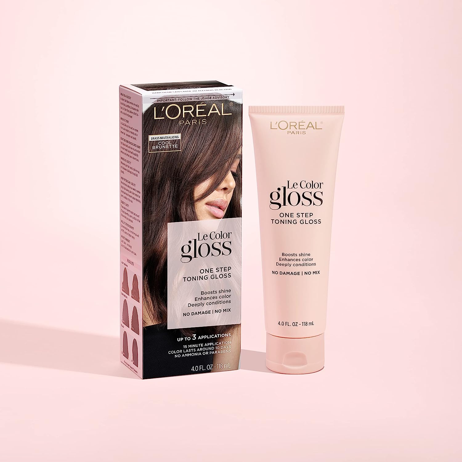 L’Oréal Paris Le Color One Step Toning Hair Gloss, Cool Brunette, 4 Ounce
