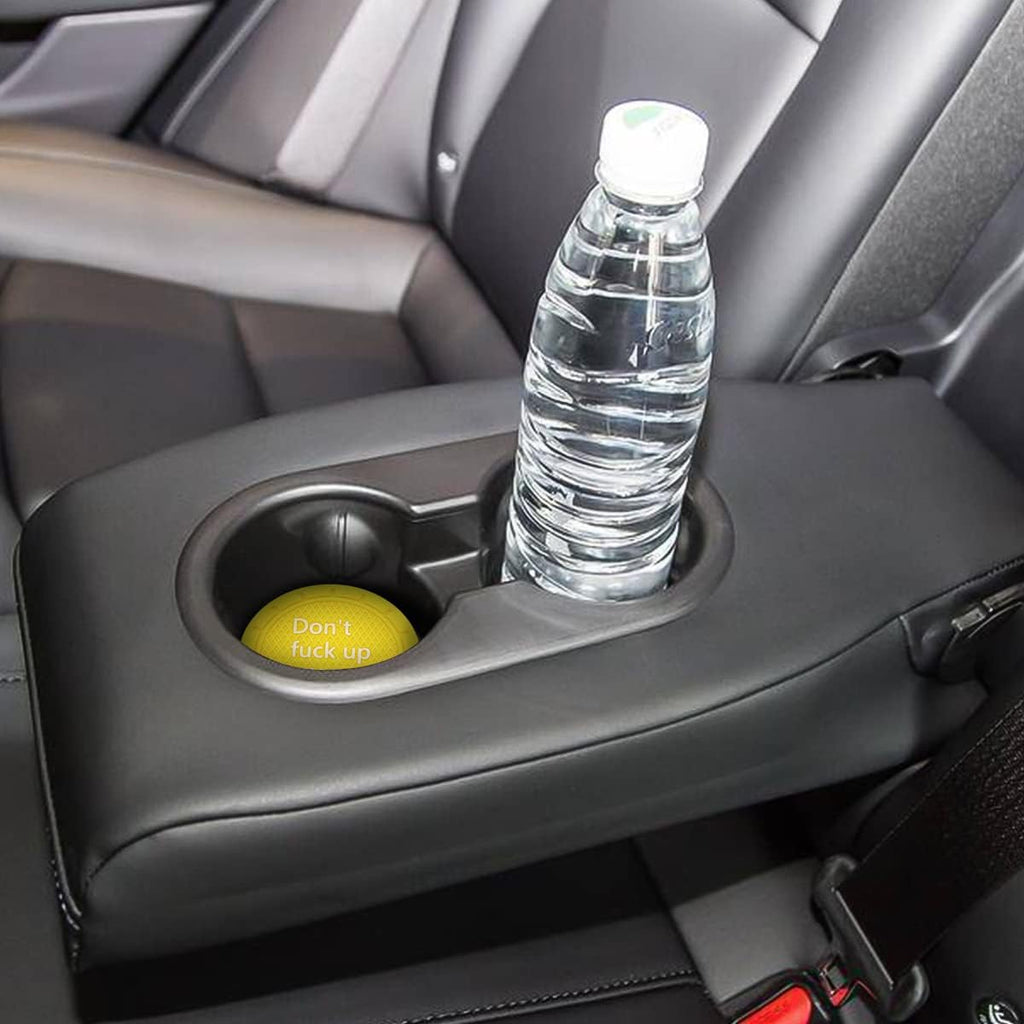 8sanlione Car Cup Coaster, 4Pcs 2.75 Inch Auto Cup Holder Insert Coasters, Non-Slip Waterproof Embedded Drink Mat, Automotive Interior Accessories for Men and Women (D Yellow/4PCS)