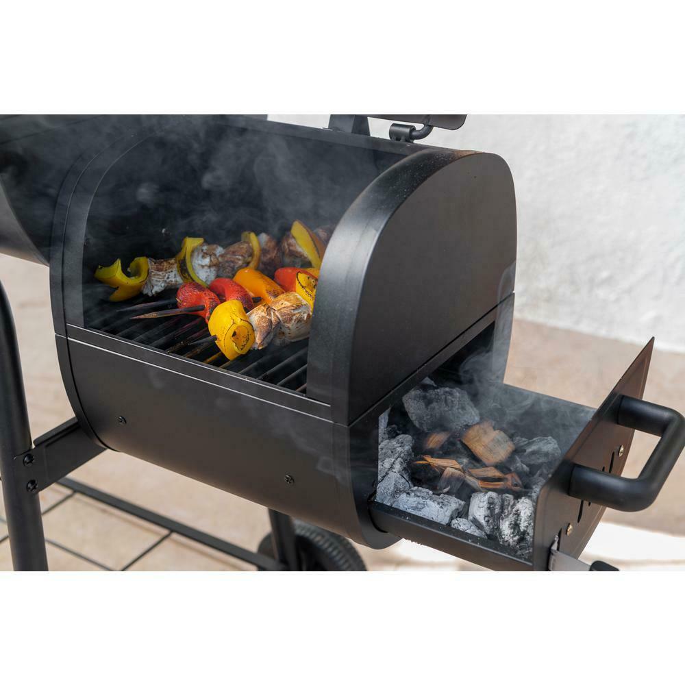 Barrel Charcoal Grill Smoker 29'' -in Temperature Gau2 Wheels