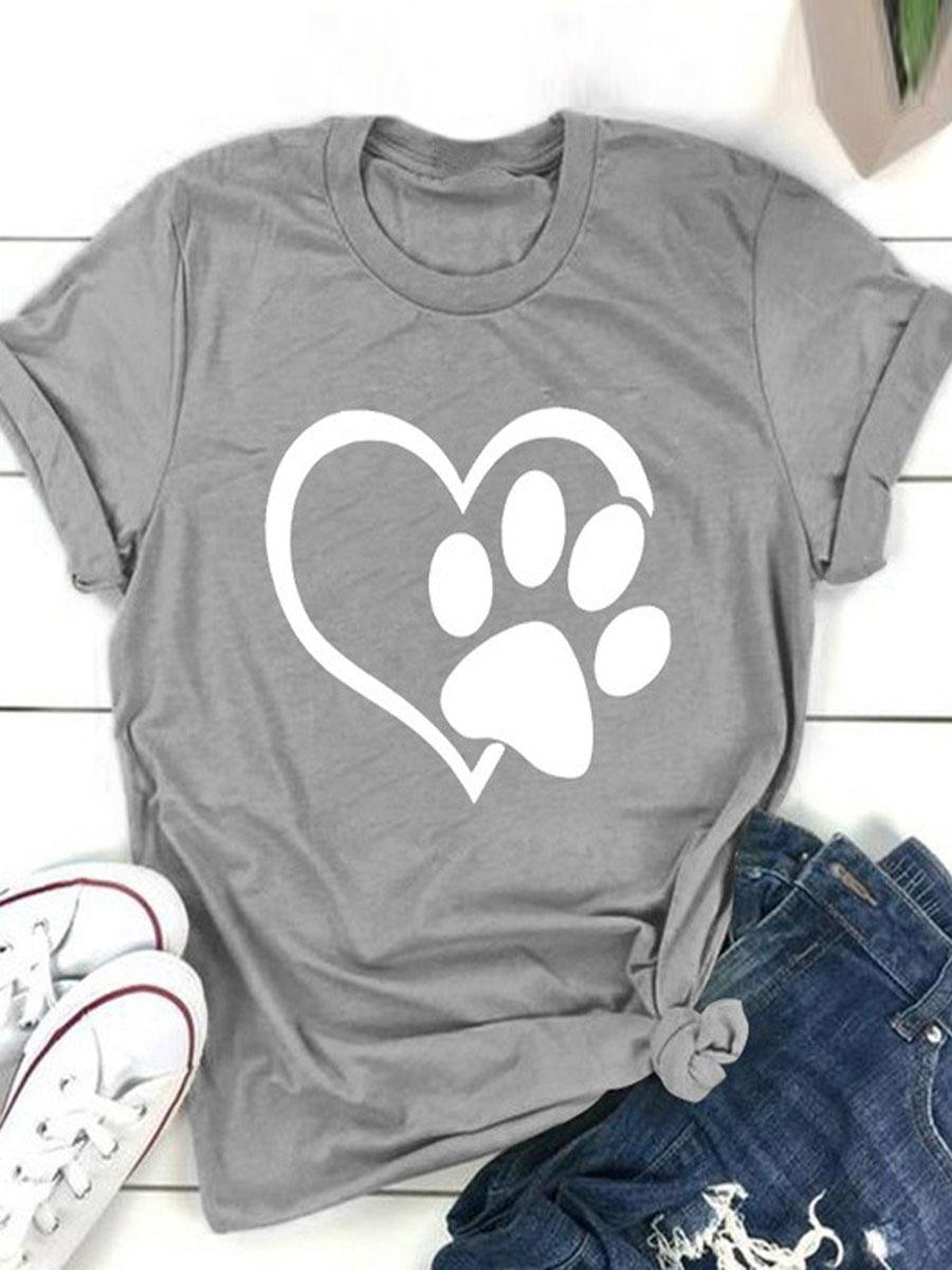 Love Print Short Sleeve T-Shirt