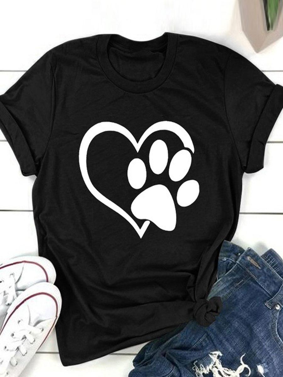 Love Print Short Sleeve T-Shirt