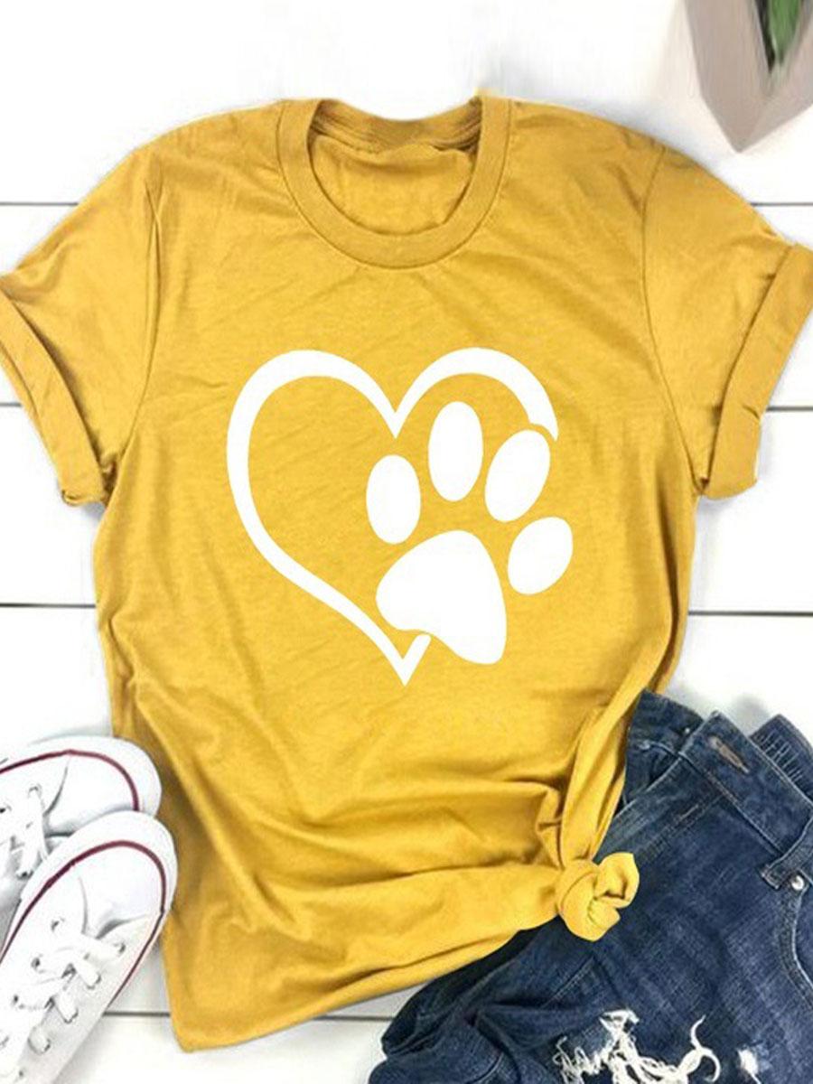 Love Print Short Sleeve T-Shirt