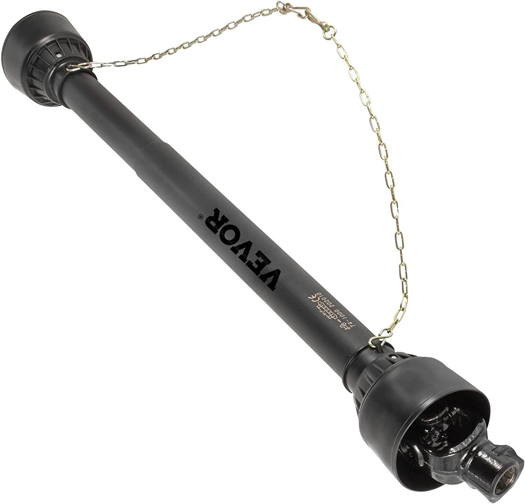 PTO Shaft 1 3/8" PTO Drive Shaft, 6 Spline End Round End PTO Driveline Shaft, Series 4 Tractor PTO Shaft, 39"-55" Brush Hog PTO Shaft, Black PTO Shaft for Bush Hog/Finish Mower/Rotary Cutter