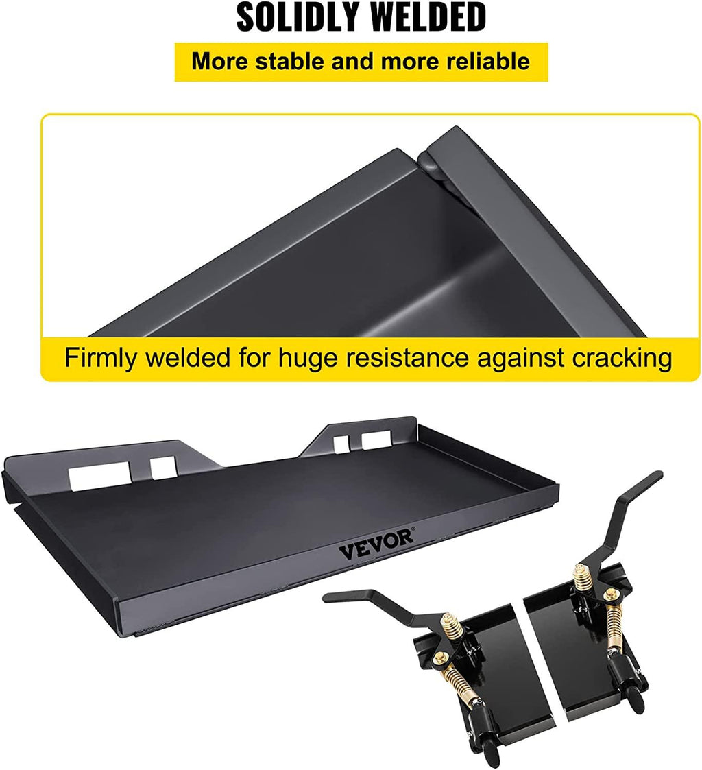 Bestauto Skid Steer Attachment 3/8in Skid Steer  Attach Plate 85LBS Skidsteer Attachment 18.5" Height  Attach Skid Steer Attachments for Buckets, Plows, Forks