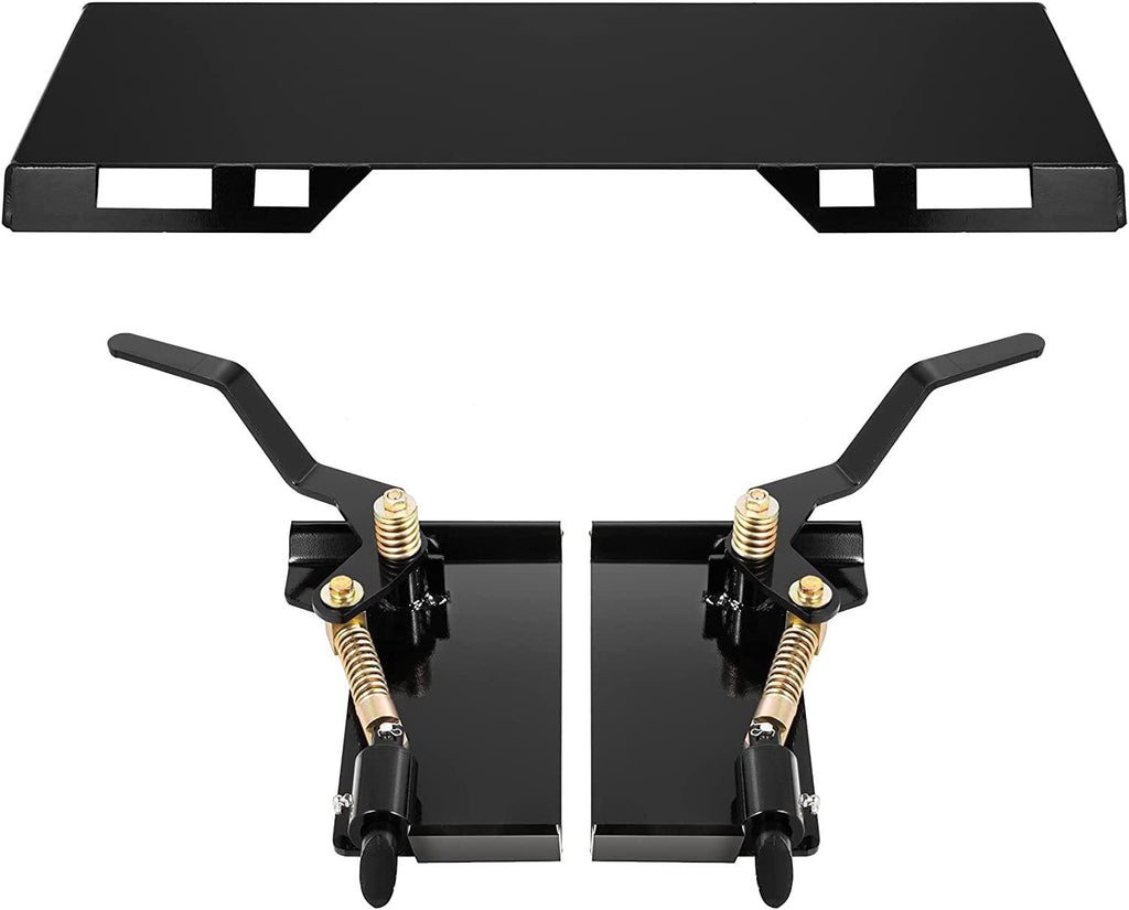 Bestauto Skid Steer Attachment 3/8in Skid Steer  Attach Plate 85LBS Skidsteer Attachment 18.5" Height  Attach Skid Steer Attachments for Buckets, Plows, Forks