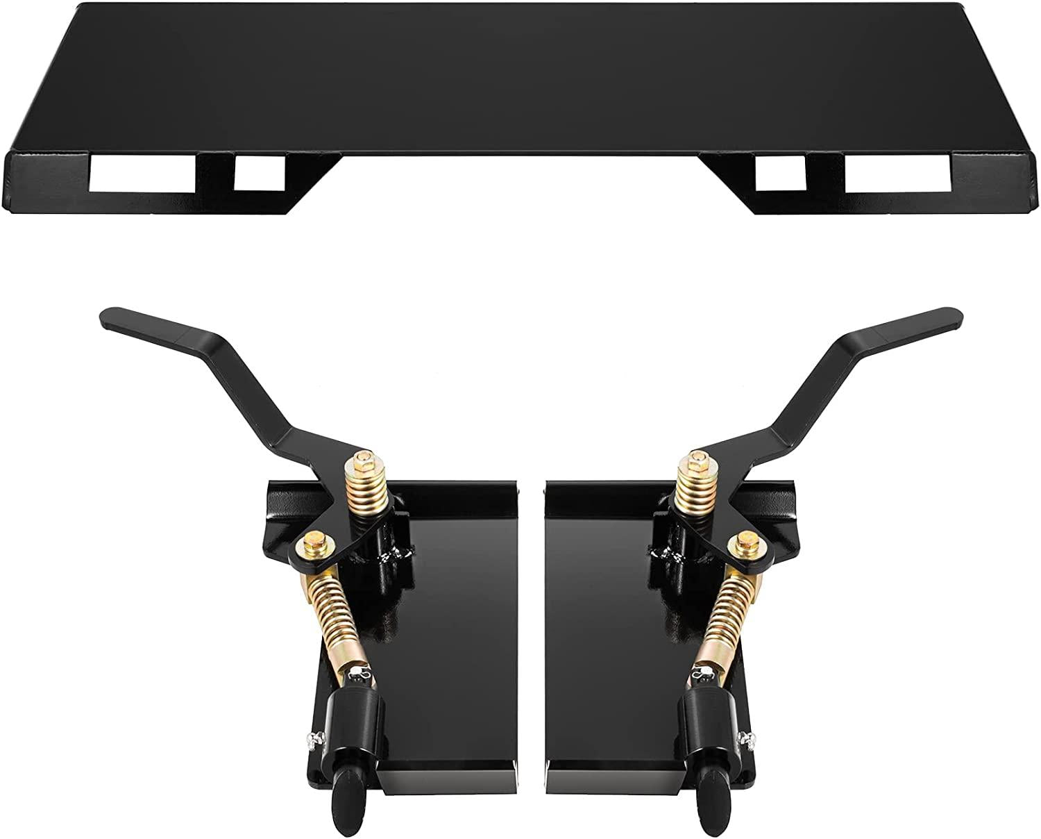 Bestauto Skid Steer Attachment 3/8in Skid Steer  Attach Plate 85LBS Skidsteer Attachment 18.5" Height  Attach Skid Steer Attachments for Buckets, Plows, Forks