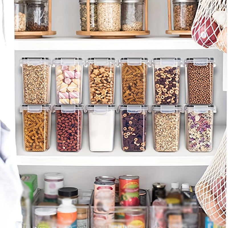 24pcs Airtight Food StoraContainers With Lids, BPA Kitchen StoraContainers For Dry Food, Flour And Sugar, With Lables &amp; Marker Pen