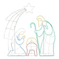 5 ft Multi LED 2D Nativity Scene Holiday Yard Decoration