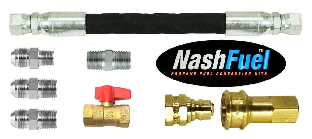 3/4" Crimped Natural Gas Line Hose  Connect Connection Ball Valve Generator