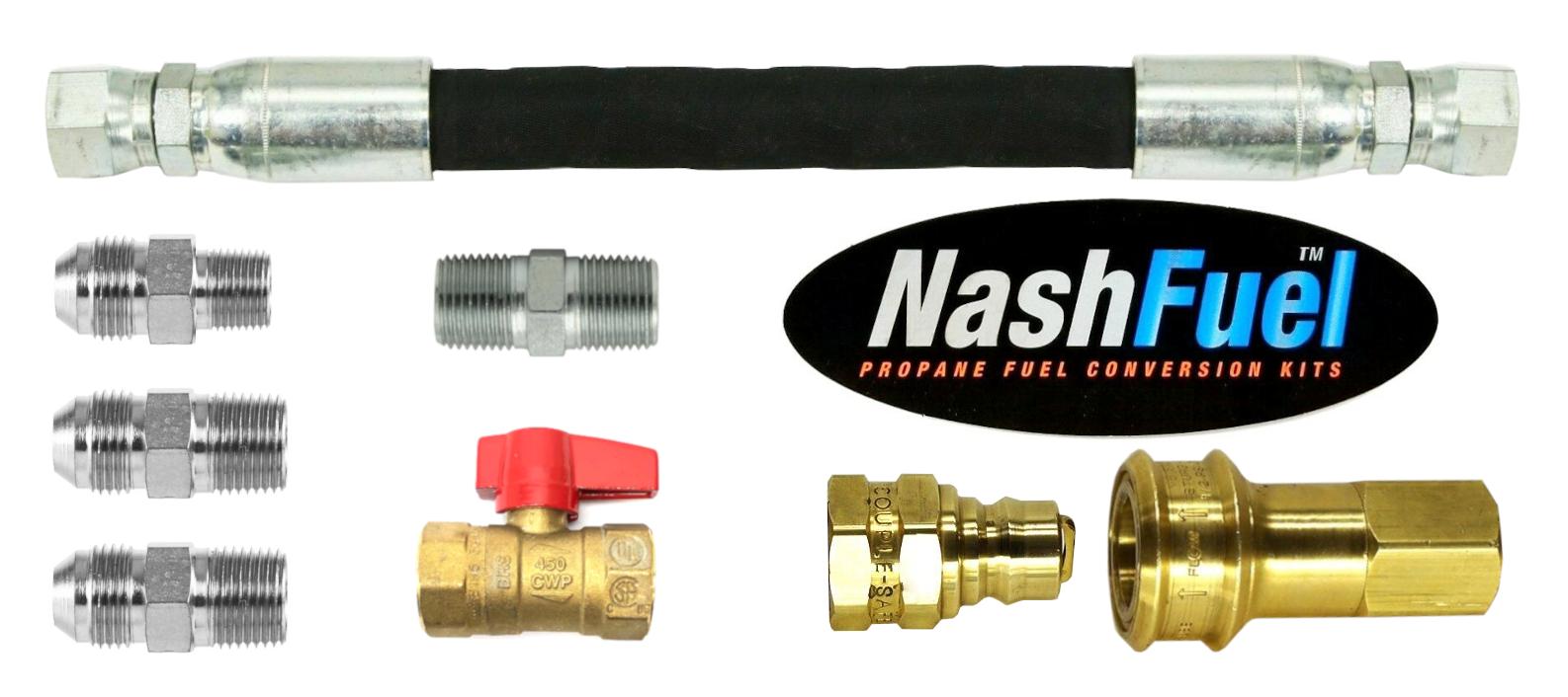3/4" Crimped Natural Gas Line Hose  Connect Connection Ball Valve Generator