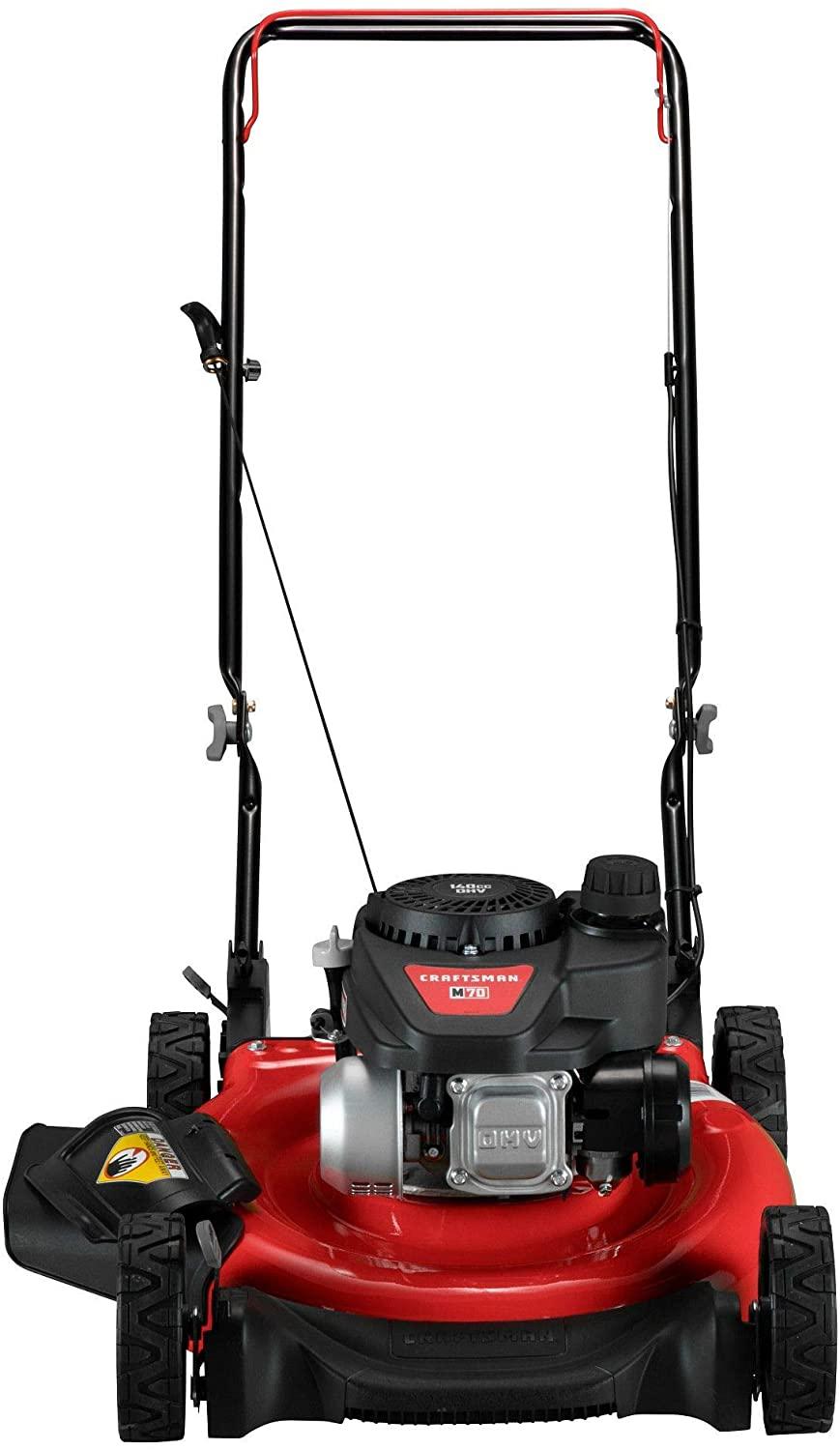 Craftsman CMXGMAM201104 21 in. Lawn Mower-140cc OHV Engine Push Mower for Small to Medium Yards, Red
