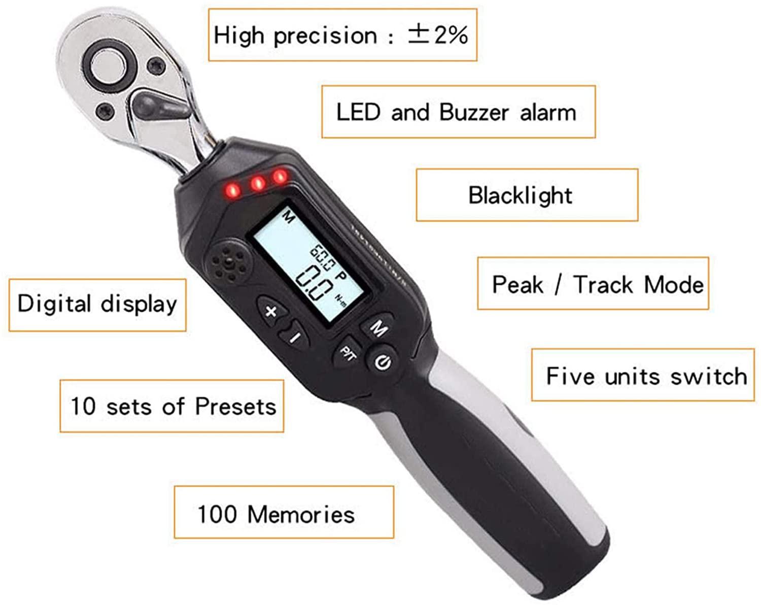 GOFEI Bike Digital Torque Wrench, Professional Electronic Short Handle Torque Wrenches Repair Tools Bike Repair Hand Tools