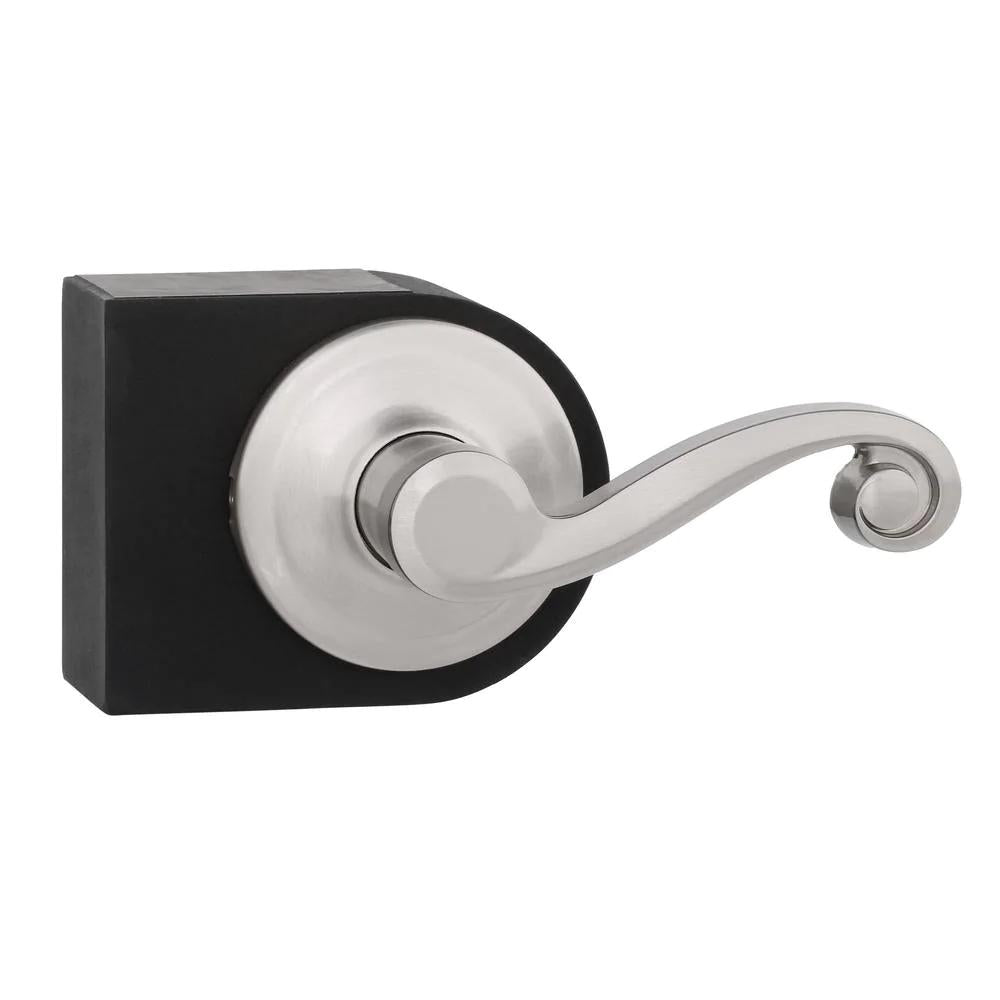 Lido Satin Nickel Right-Handed Dummy Door Lever with Microban Antimicrobial Technology