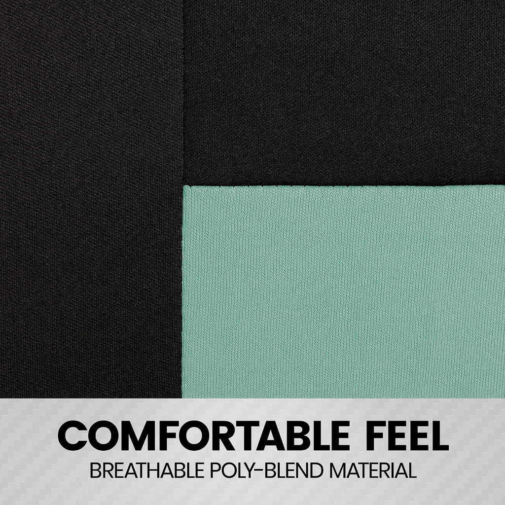 BDK PolyPro Car Seat Covers Full Set in Mint on Black – Front and Rear Split Bench Seat Covers for Cars, Easy to Install Car Seat Cover Set, Car Accessories for Auto Trucks Van SUV
