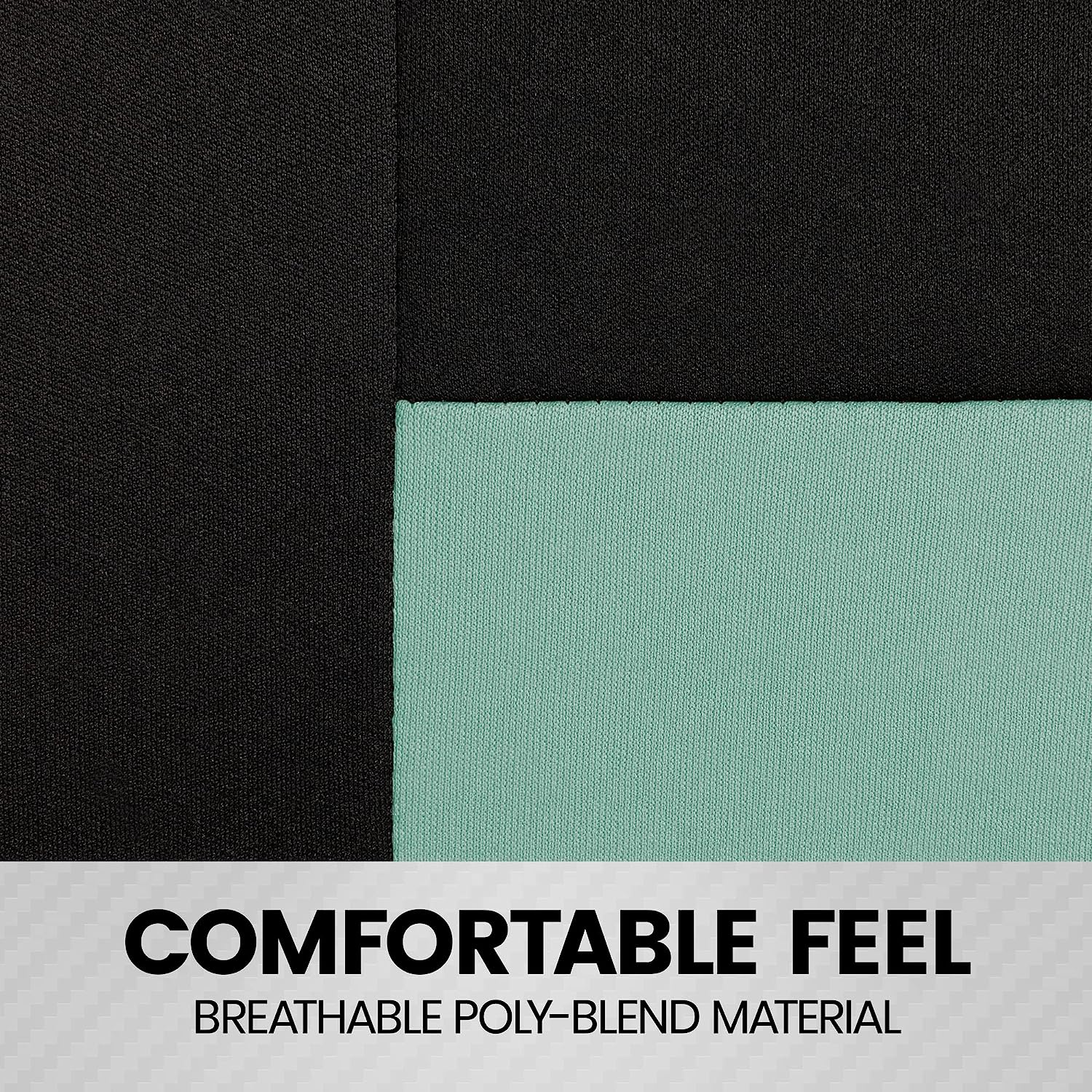 BDK PolyPro Car Seat Covers Full Set in Mint on Black – Front and Rear Split Bench Seat Covers for Cars, Easy to Install Car Seat Cover Set, Car Accessories for Auto Trucks Van SUV
