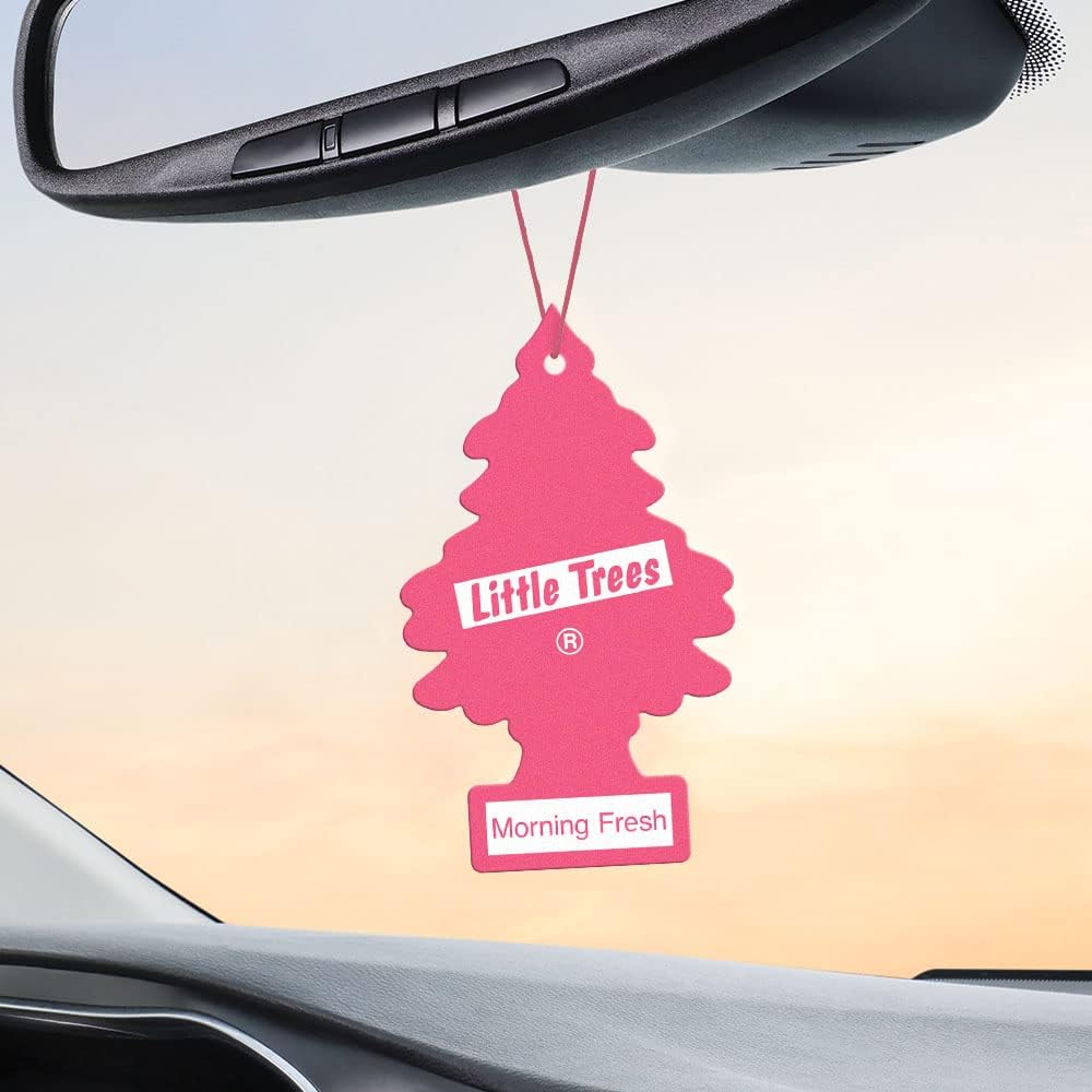 LITTLE TREES Air Fresheners Car Air Freshener. Hanging Tree Provides Long Lasting Scent for Auto or Home. Morning Fresh, 24 Air Fresheners