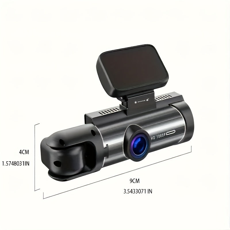 Dash Camera Front And Inside With 32G SD Card, 3.16inch Dash Cam 1080P, G Sensor High Definition Night Vision Loop Recording Wide Angle Car DVR